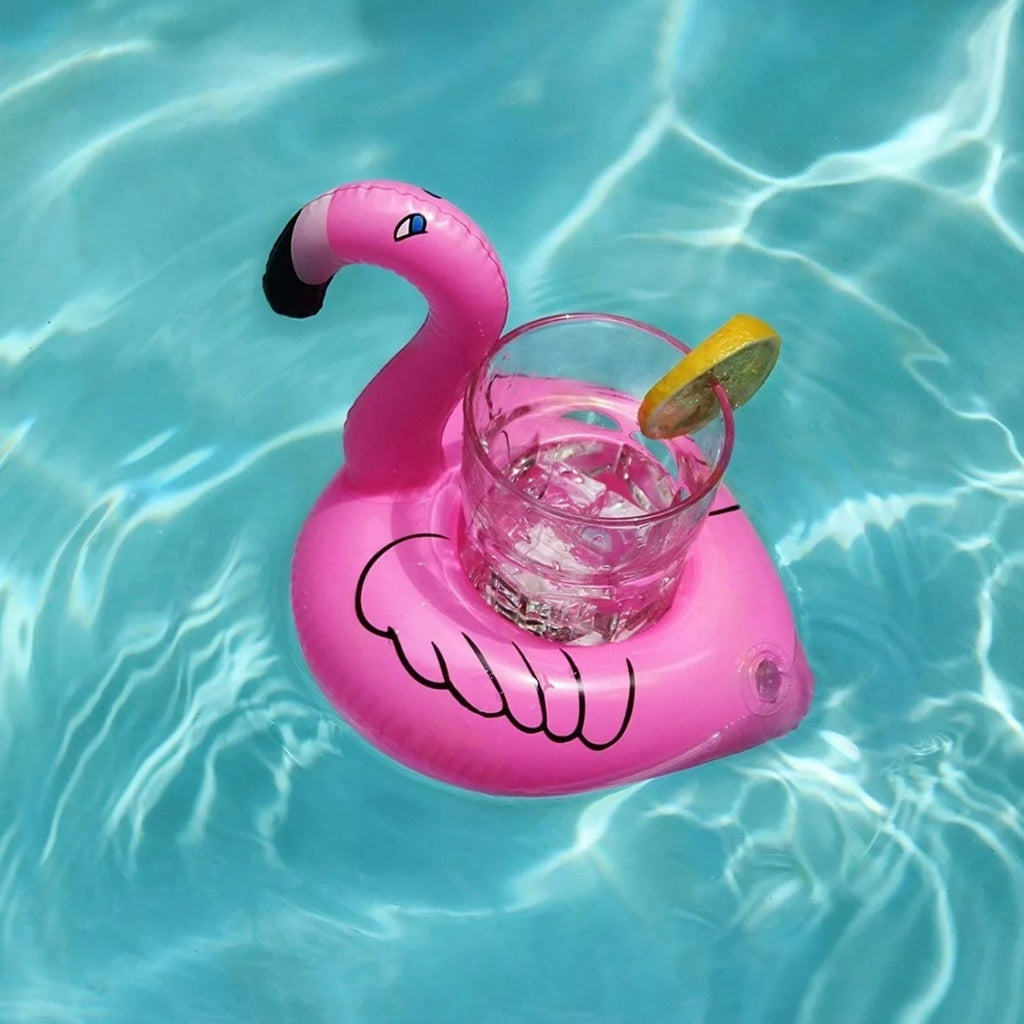 Boias Porta Copo Flamingo Praia Piscina Festa Pacote com 50