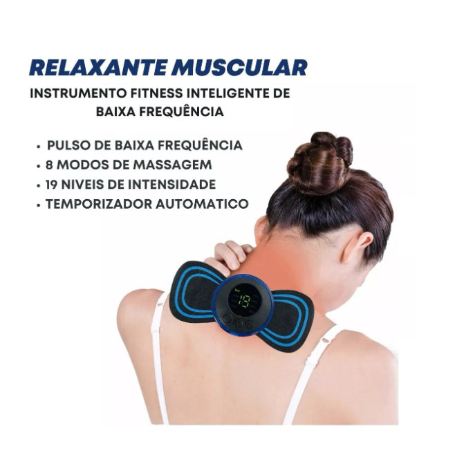 Massageador Portátil Recarregável Dor Pescoço Coluna