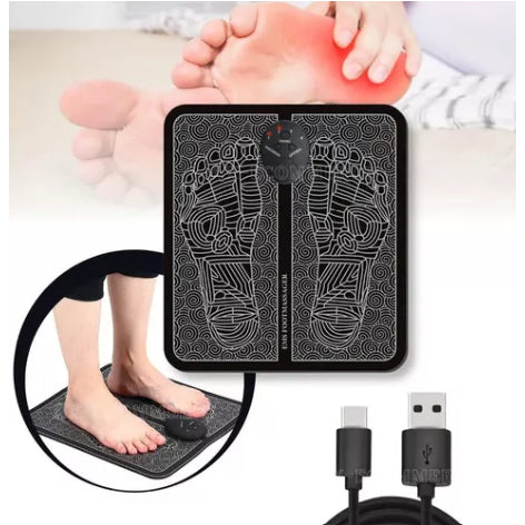 Massageador Elétrico Para Os Pés Cor Preto