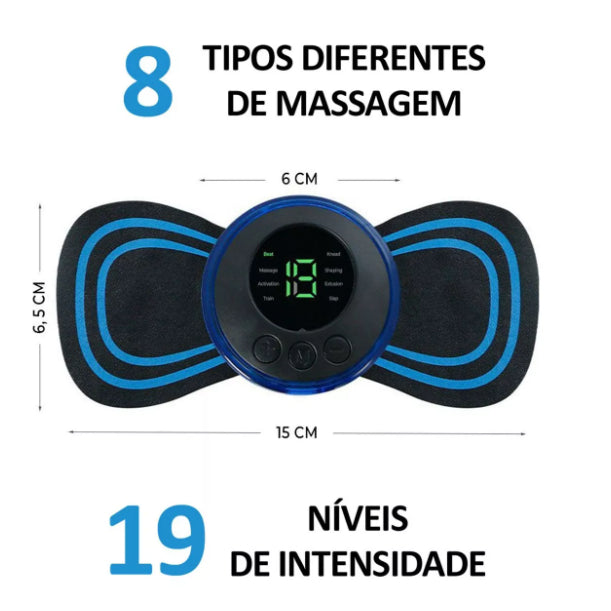 Massageador Portátil Recarregável Dor Pescoço Coluna
