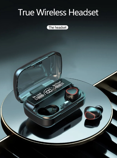 Fone sem fio Bluetooth 5.1, 2 unidades Com Pod Carregador fone de ouvido bluetooth sem fio