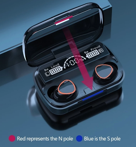 Fone sem fio Bluetooth 5.1, 2 unidades Com Pod Carregador fone de ouvido bluetooth sem fio