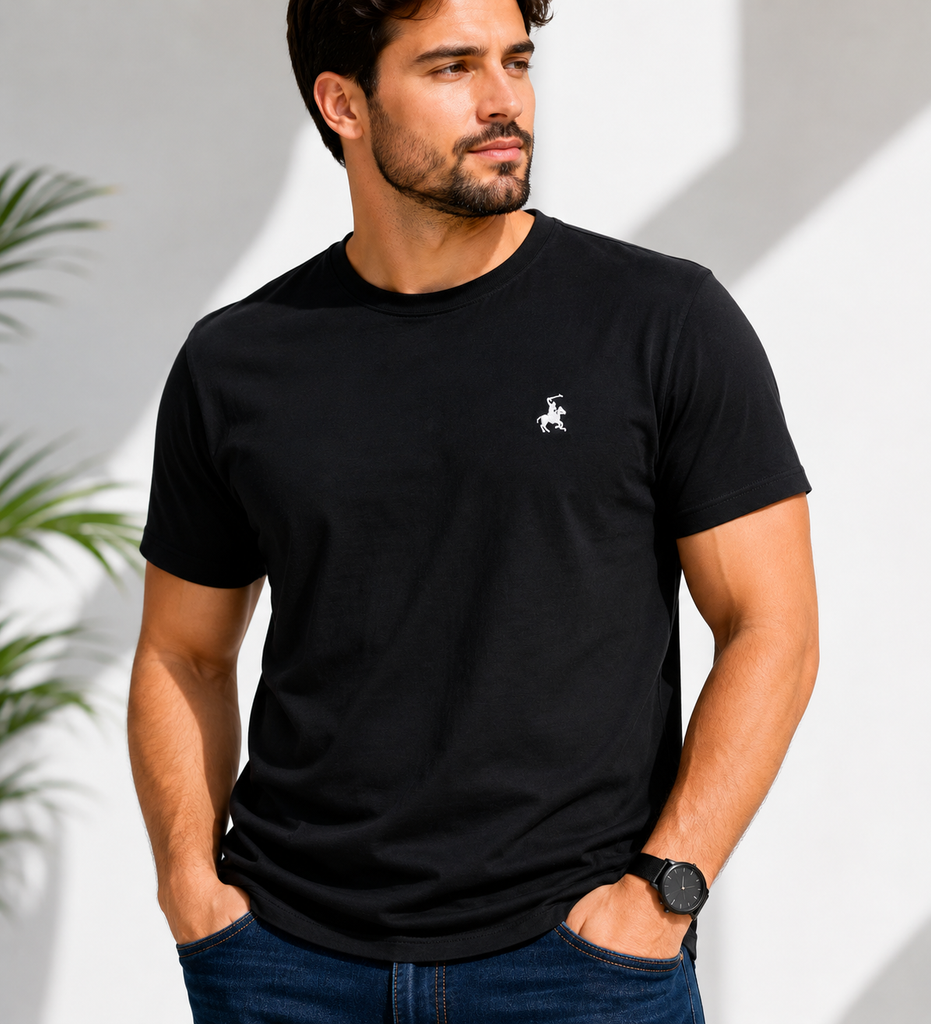 Camiseta Masculina Algodão com Elastano