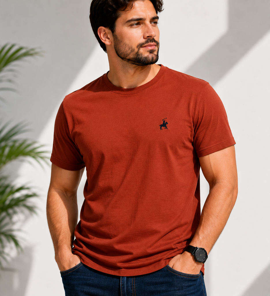Camiseta Masculina Algodão com Elastano