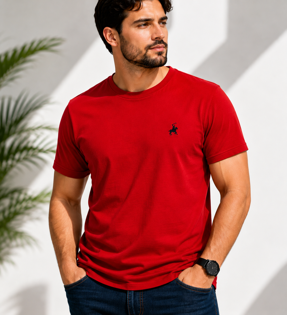Camiseta Masculina Algodão com Elastano