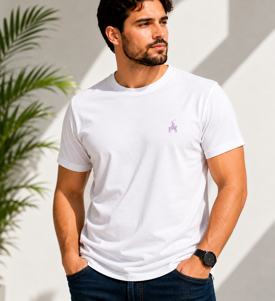 Camiseta Masculina Algodão com Elastano