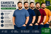 Camiseta Masculina Plus Algodão com Elastano