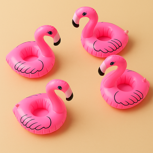 Boias Porta Copo Flamingo Praia Piscina Festa Pacote com 50