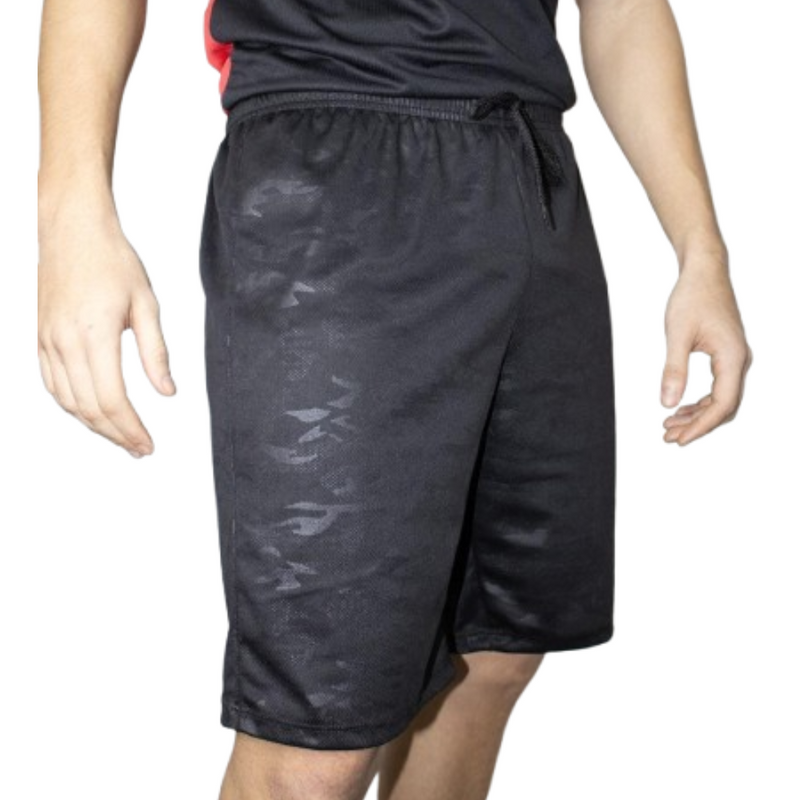 Short Dryfit duplo masculino compressão aquecedor camuflado treino academia