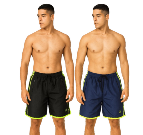 Short tactel Listras ziper 3 bolso pacote com 10