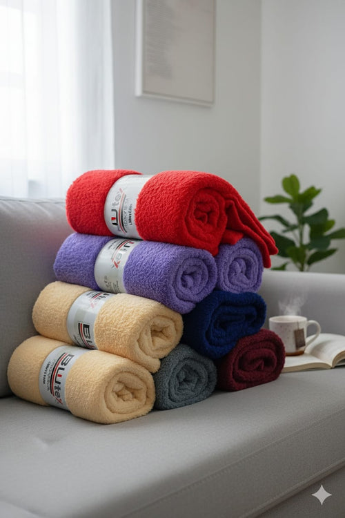 Manta Casal Lisa de Microfibra 1,80 m x 2,20m BWTEX