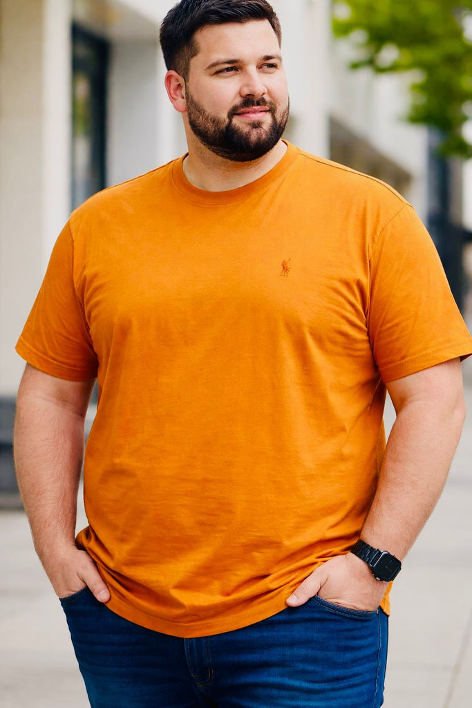Camiseta Masculina Plus Algodão com Elastano