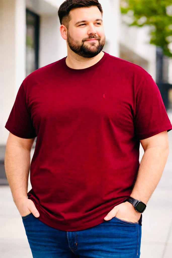 Camiseta Masculina Plus Algodão com Elastano