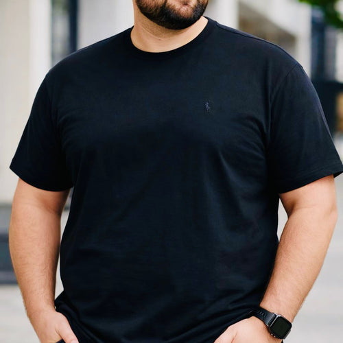 Camiseta Masculina Plus Algodão com Elastano
