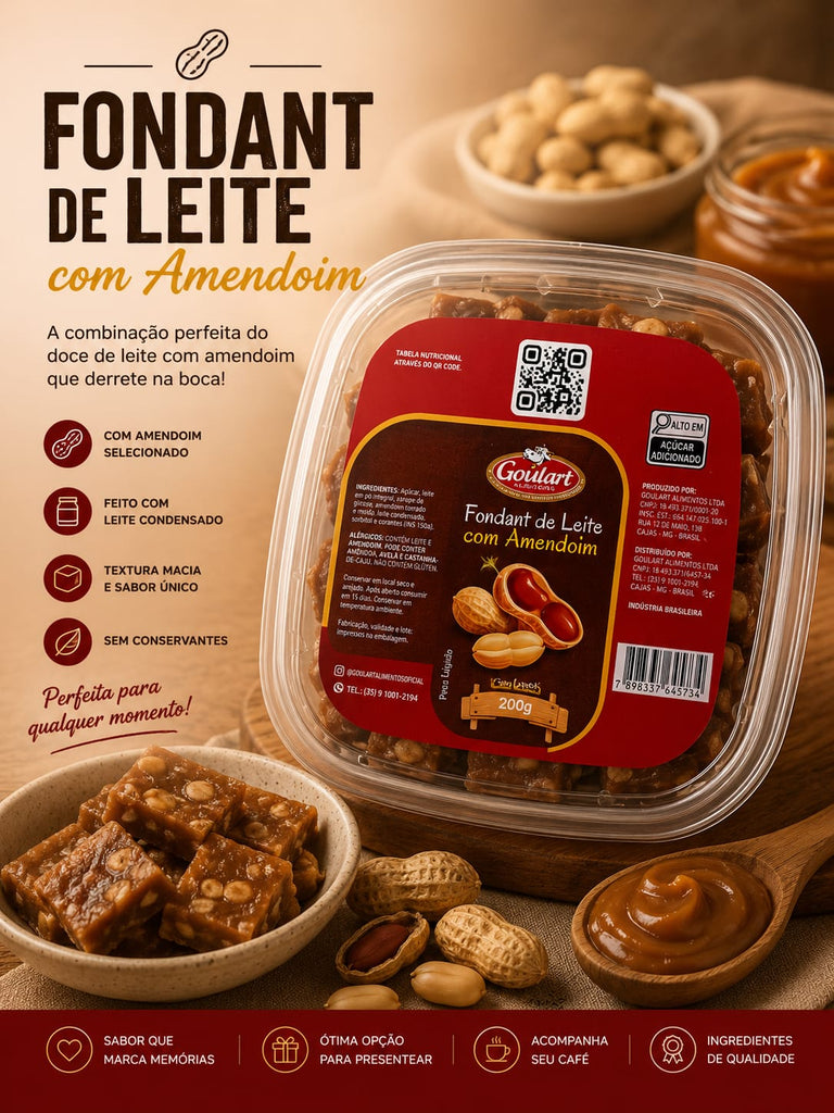 Cocada ao Leite e Fondant de Leite Artesanal 200g – Sabores Especiais