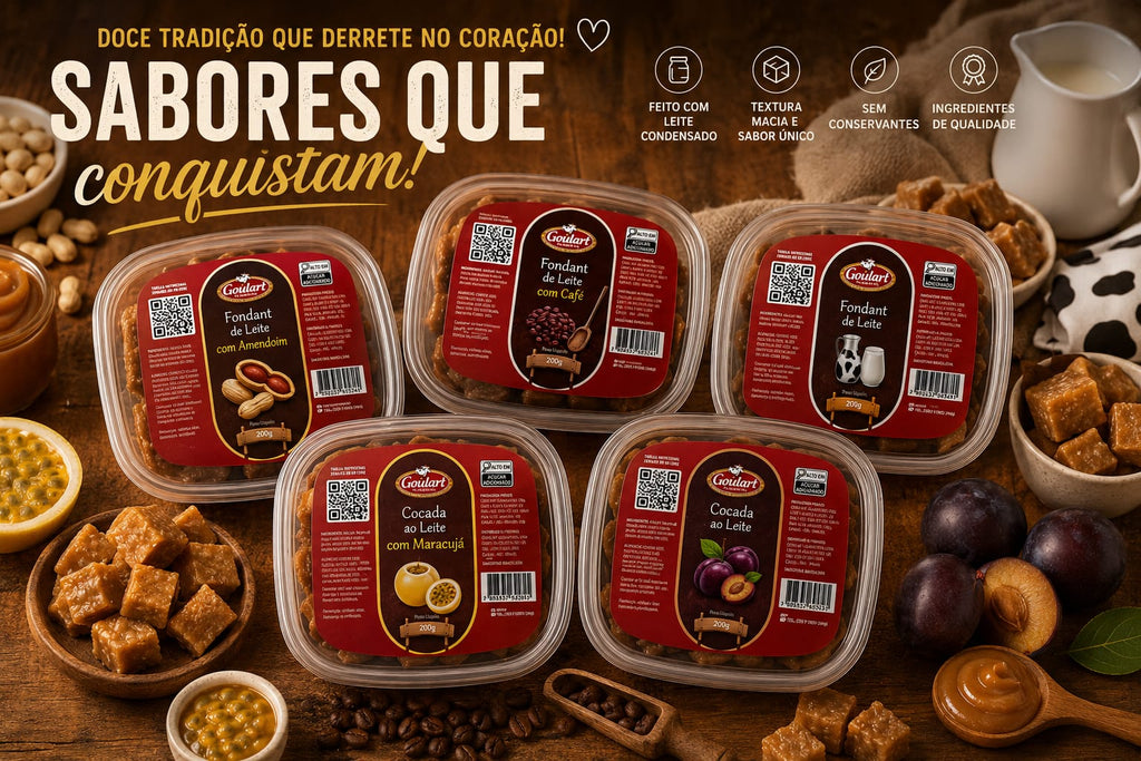 Cocada ao Leite e Fondant de Leite Artesanal 200g – Sabores Especiais