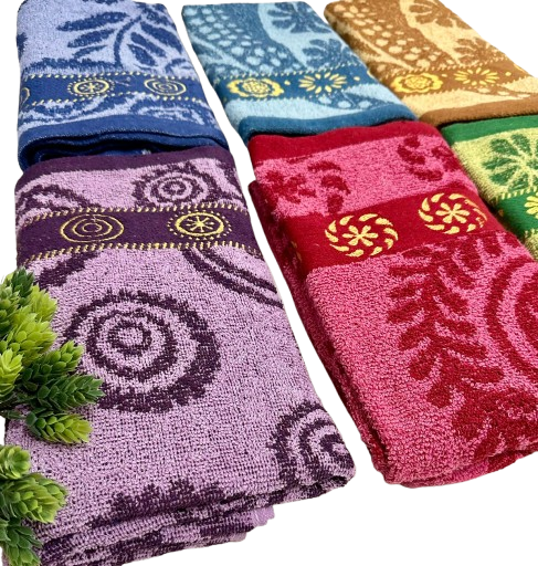 Toalha de banho Jakar estampada e Listrada