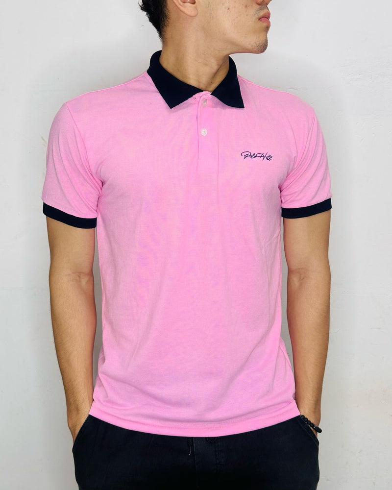 Camisa Polo Hill Gola Polo Masculina Malha Picket Bordado Escrito