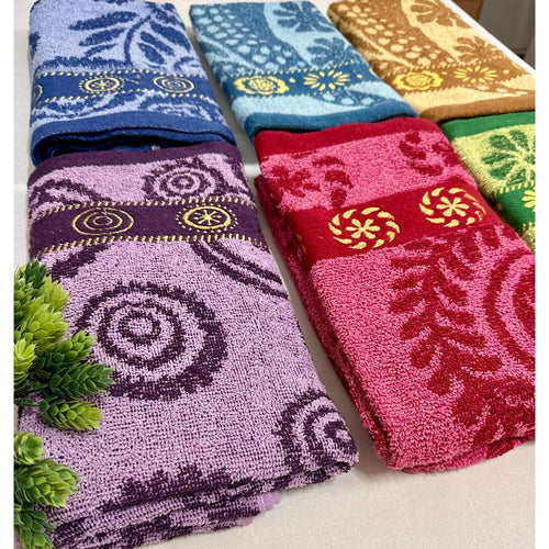 Toalha de banho Jakar estampada e Listrada